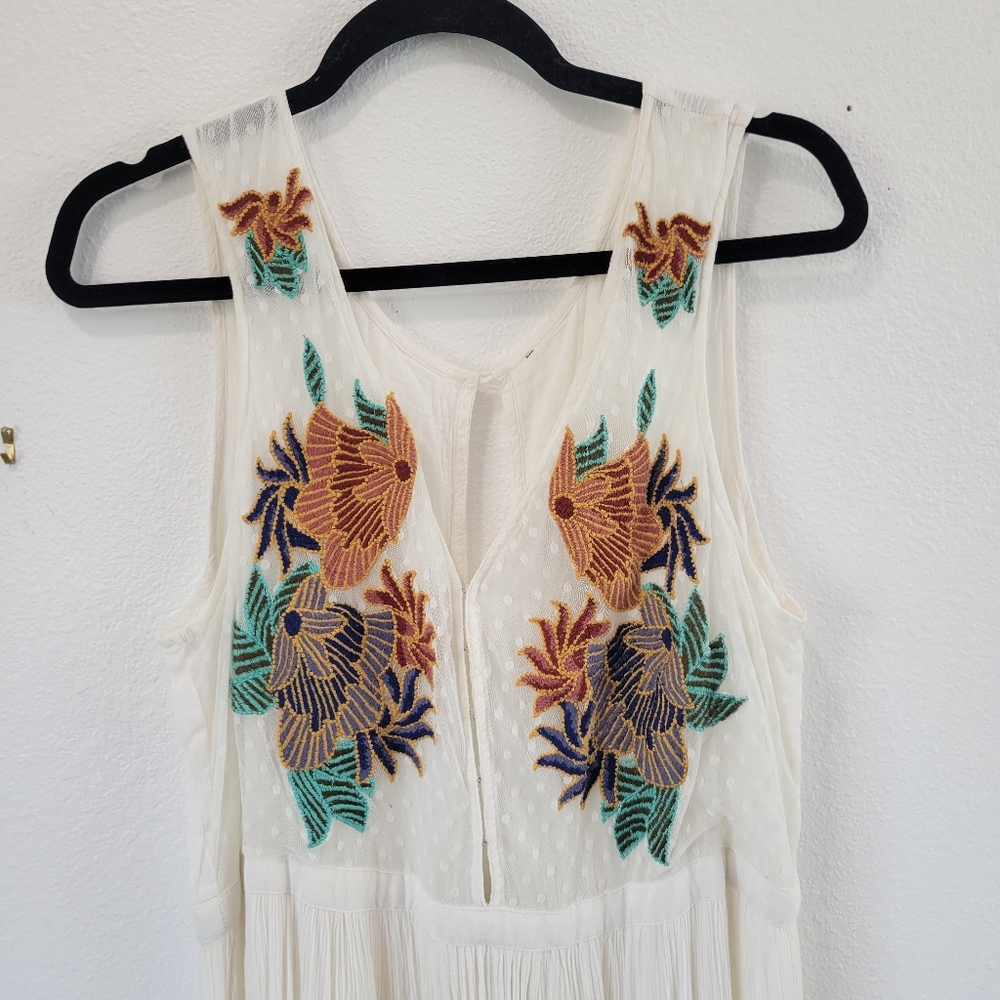 Lulus White Embroidered Boho Dress Open Back Tank Style Women’s XL? - Picture 3 of 5
